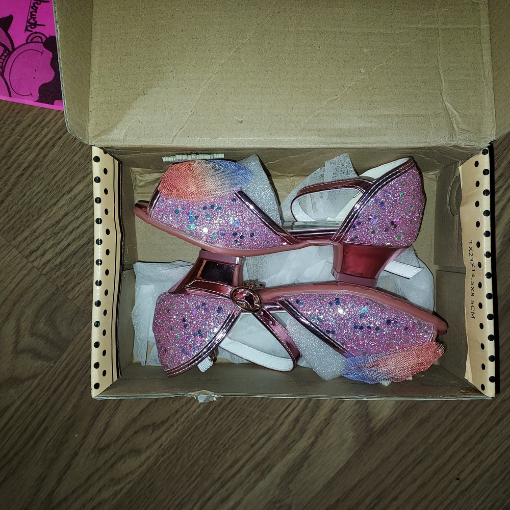 Sparkly Pink Kids Dress Shoes
